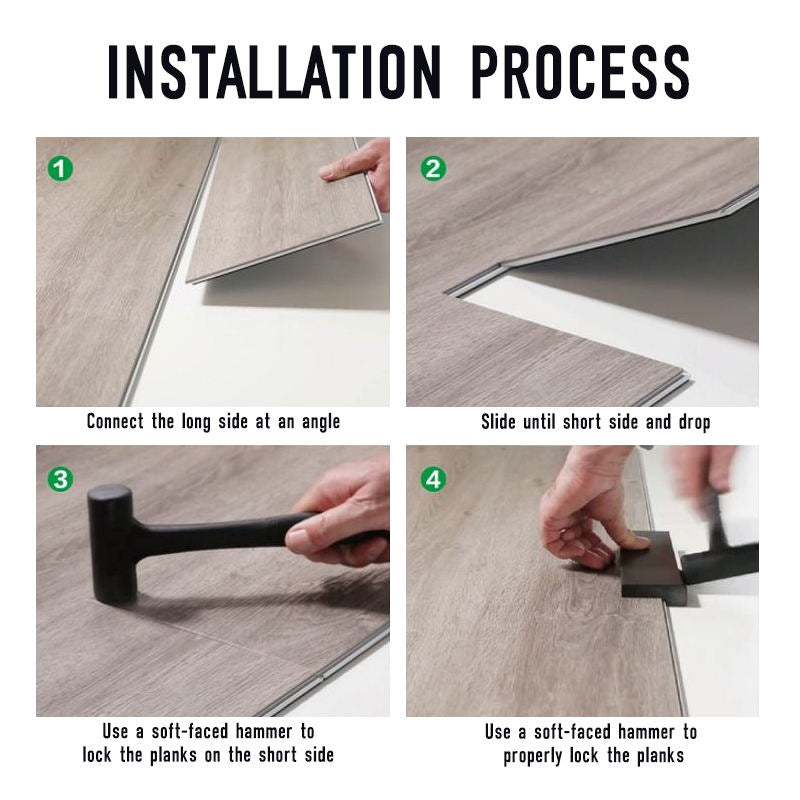 High Quality Modern Waterproof 4mm 5mm 6mm Thickness SPC Click Lock Flooring Custom Size Easy Install SPC Flooring-海智集-