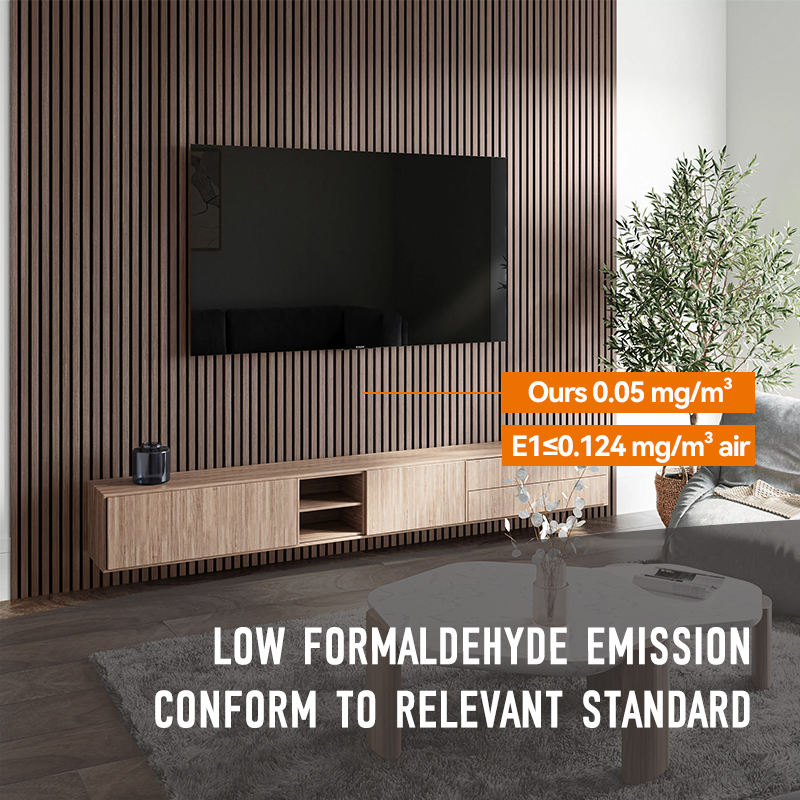 High Quality Modern Interior Studio Decoration Acoustic Slatted Wall Panels Custom Grooved Acoustic Wall Panel-海智集-