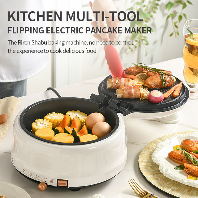 High-quality White Multi-function Cooking and Grilling All-in-one Pot and Independent Temperature Control for Trays Electric 220-海智集-