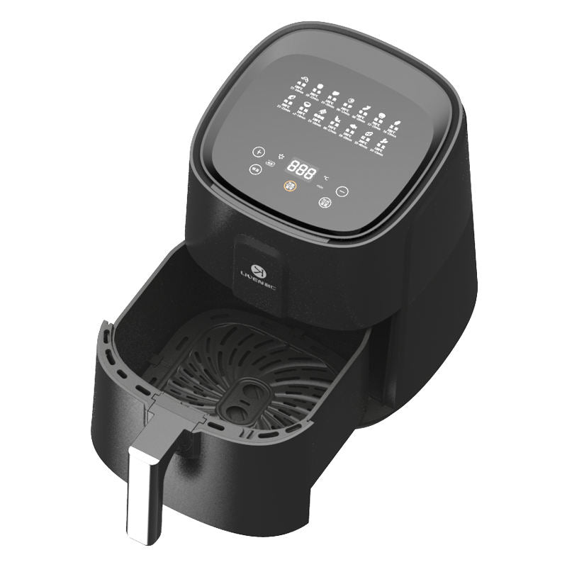 Smart Touch Control Panel 6L Capacity for Kitchen Cooker Air Fryer BLACK Electric Carton Aluminum PTFE Round Digital Control 220-海智集-