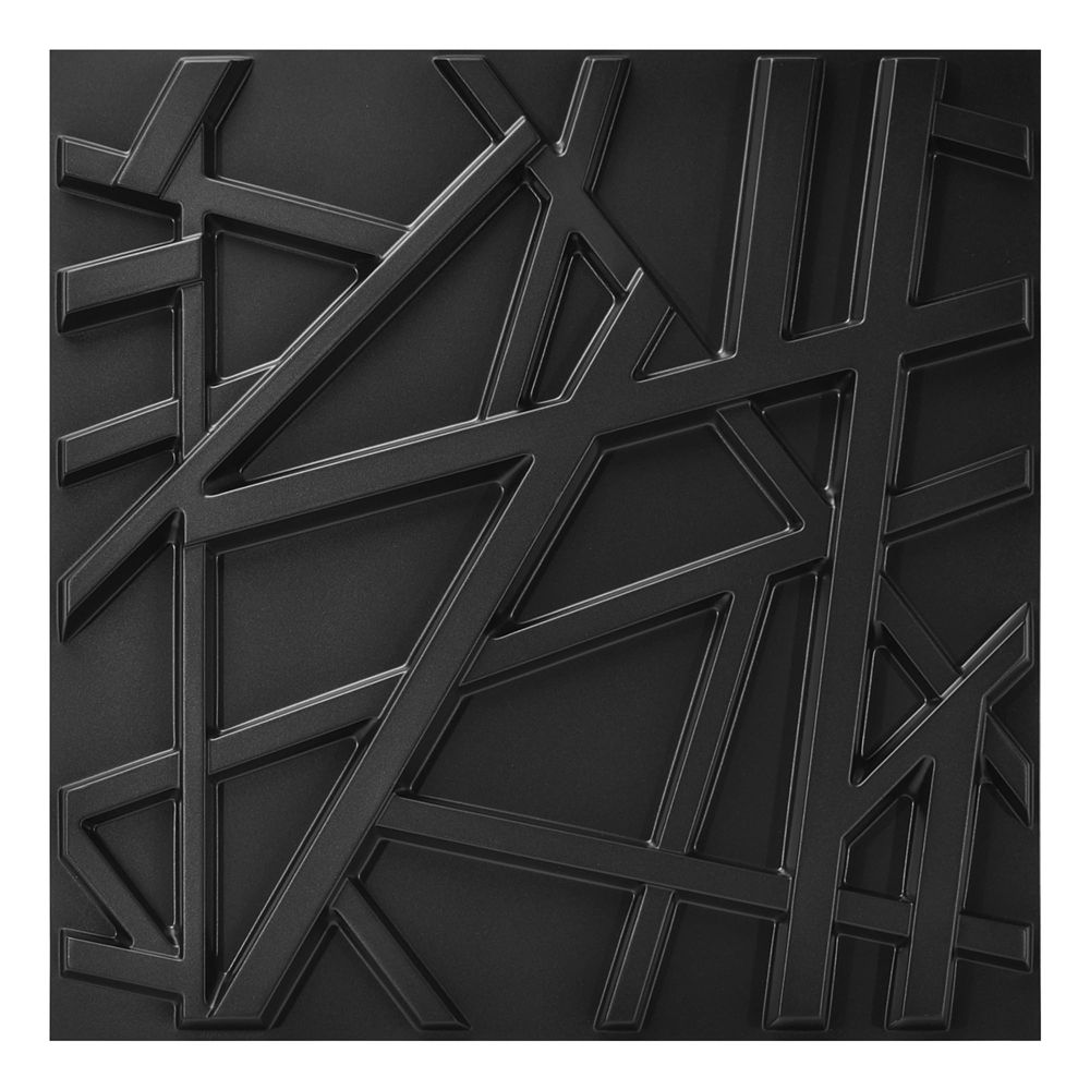 Stylish Glue up 3D PVC Wall Panel Diamond Texture for Modern House Interior-海智集-