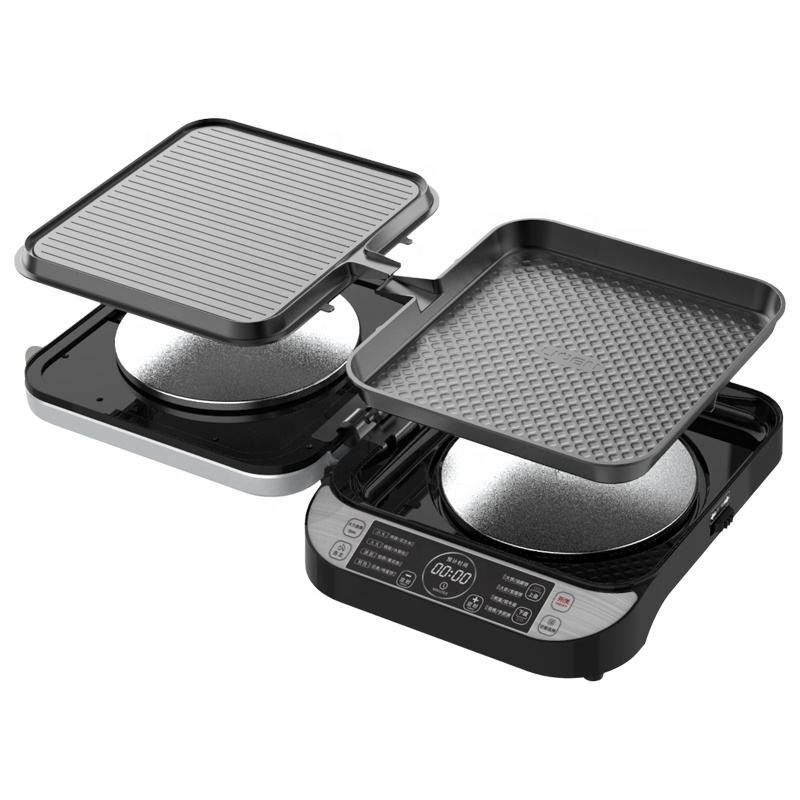 Household electric BBQ grill baking pan multifunctional pancake deepen double-sided heating frying pancake pan-海智集-