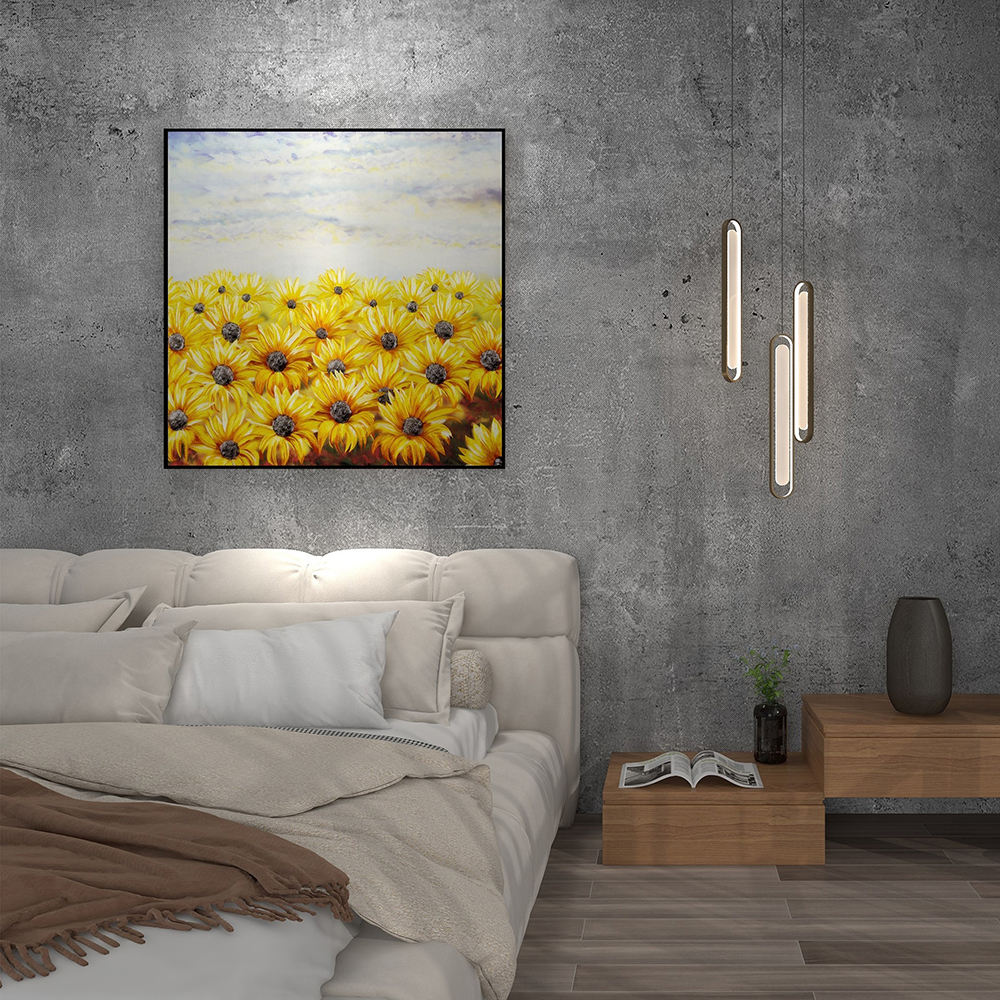 Van Gogh Sunflowers Embroidery Art Painting Premium Embroidery Art Painting for Modern Home Art Lover Gifts-海智集-
