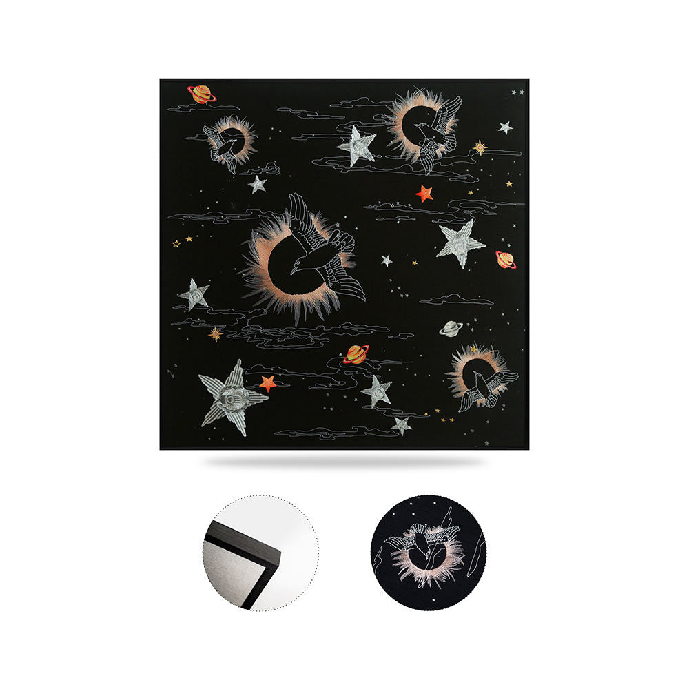 Luxury Abstract Starry Sky Embroidery Art Premium Galaxy Wall Decor for Modern Home Unique Gift-海智集-