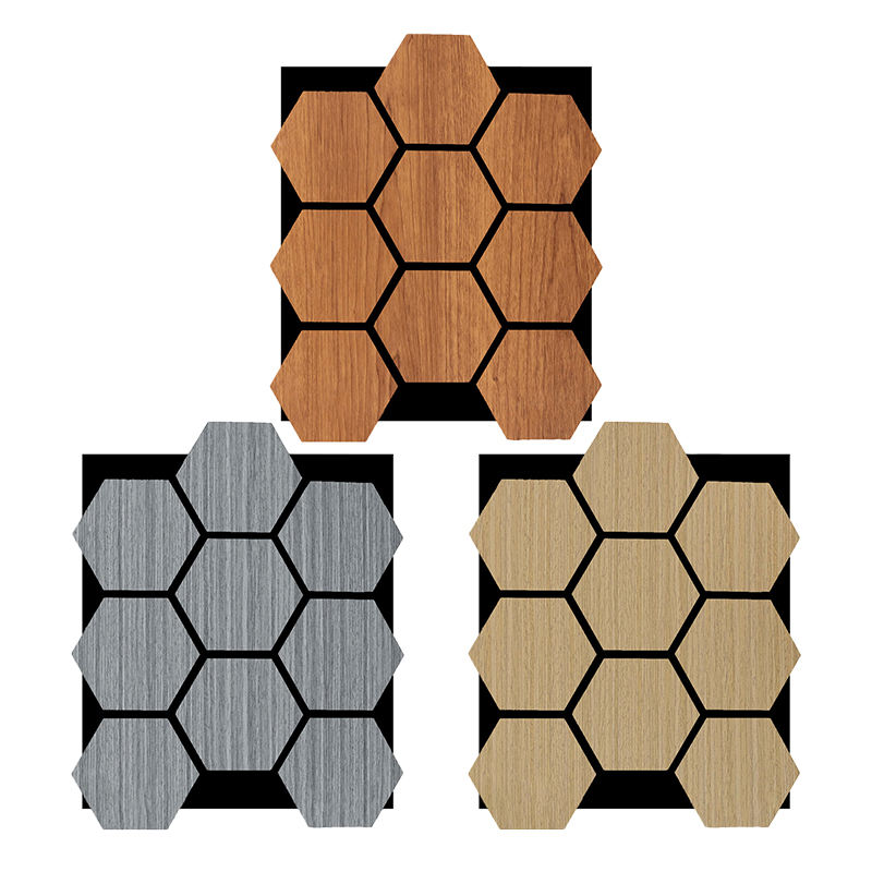 Premium Hexagonal Acoustic Wall Panels High Quality Soundproof MDF Wood Panels for Modern Home and Office Decoration-海智集-