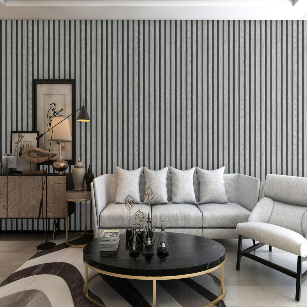 Hot Sale Peel and Stick Wood Slat Wallpaper Waterproof for Kitchen Cabinets-海智集-