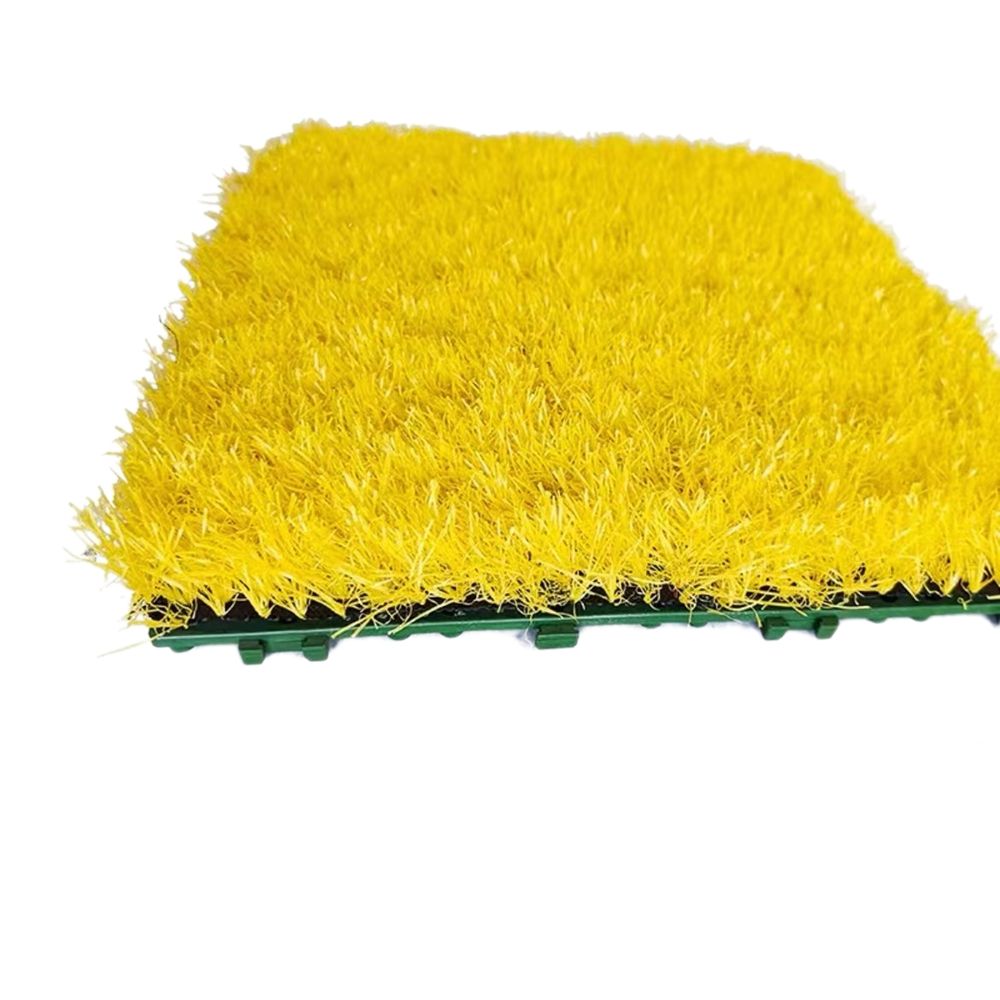 All Weather Drainage Artificial Grass Tiles for Poolside Patio Balcony Flooring-海智集-