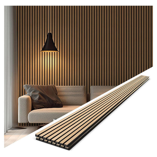 High Quality Modern Interior Acoustic Slat Wall Panel Decoration MDF Acoustic Wood Wall Panel Custom Wooden Acoustic Wall Panel-海智集-
