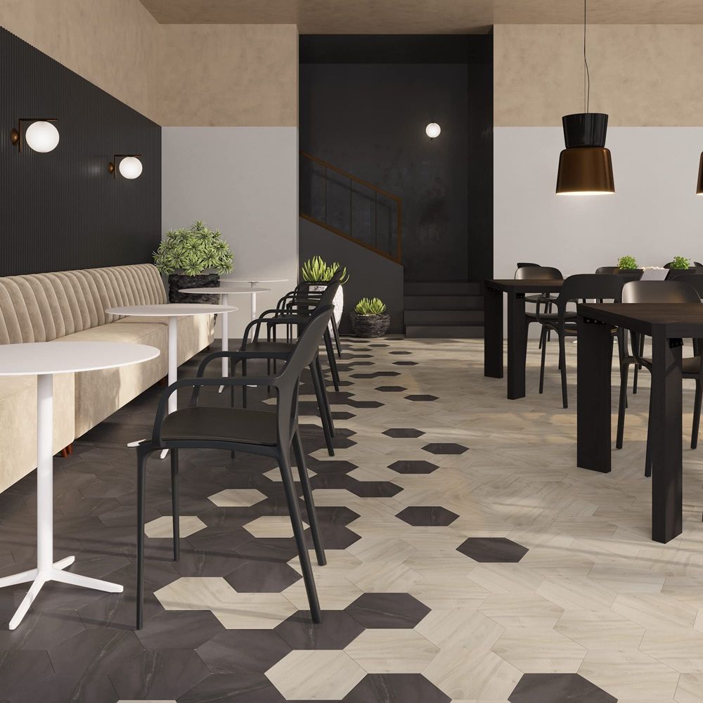 ECO Friendly Peel and Stick Hexagon Tile Certified Vinyl Flooring for Kids Room-海智集-