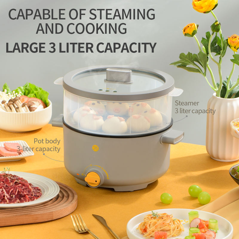 Electric multi cooking pot electric frying pan suitable for noodles/hotpot/soup fast cooking electric hot pot cooker-海智集-