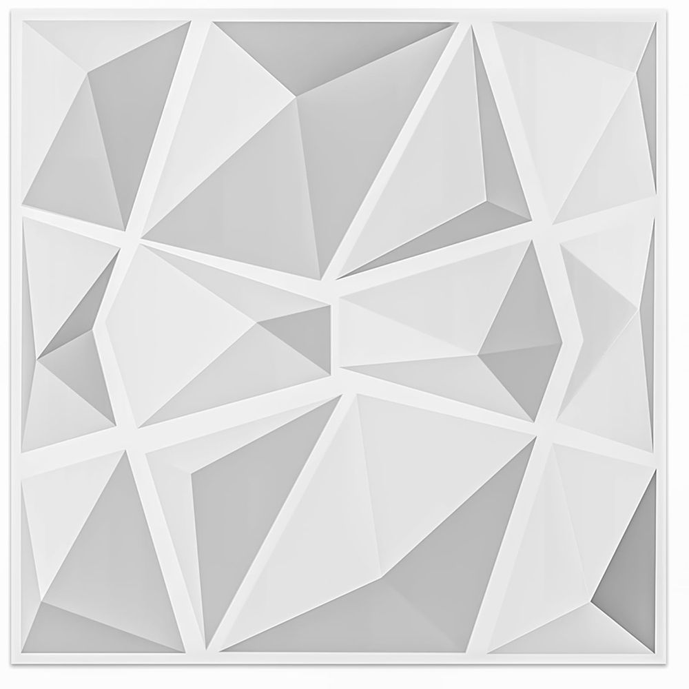 Modern Textured 3D PVC Wall Panel Diamond Design for Living Room Office Wall Decor-海智集-
