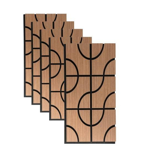 Interior Decor Acoustic Wood Slat Wall Panels with Veneer Finish Polyester Acoustic Panels for Sound Absorption for Apartments-海智集-