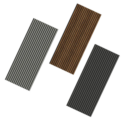 High Quality Modern Interior Wood Slat Wall Panel Decoration MDF Sound Proof Wall Panels Custom Wooden Acoustic Wall Panel-海智集-