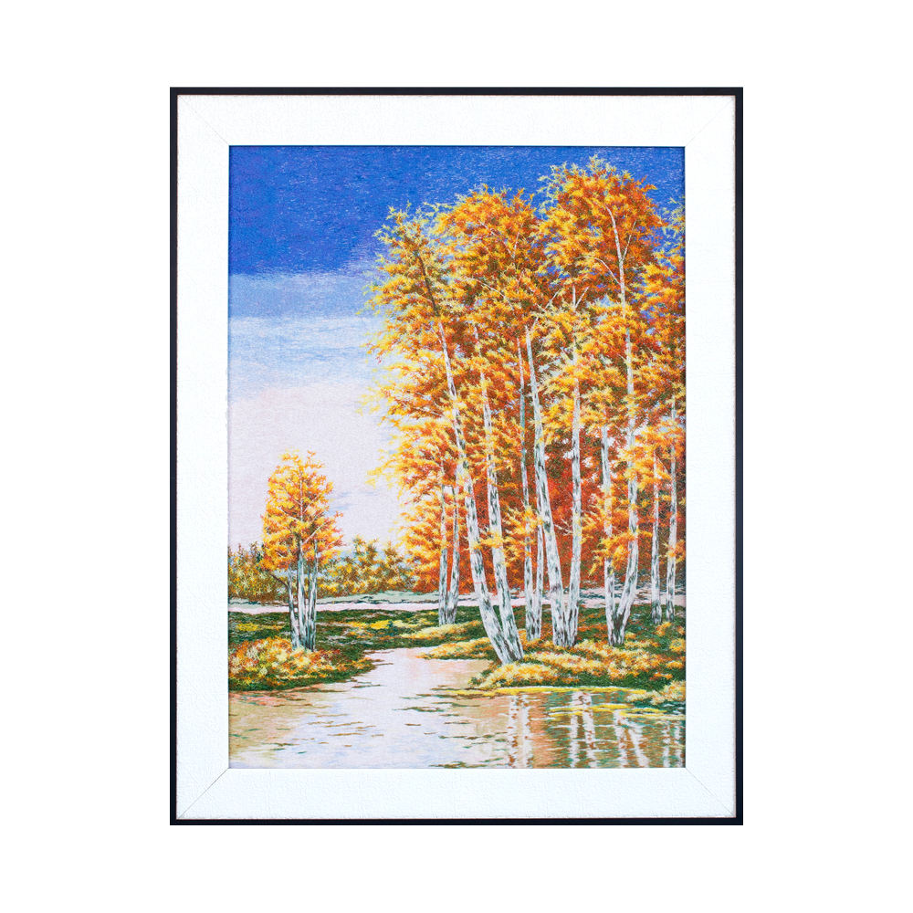 High Quality Embroidery Flower Pattern Living Room Paintings and Wall Arts Paintings Custom Luxury Modern Wall Home Paintings-海智集-