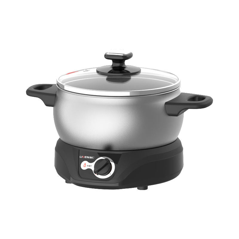 Portable Electric hot Pot Multi Functions Simple Yet Sophisticated cooking pot household Nonstick coating electric skillet-海智集-