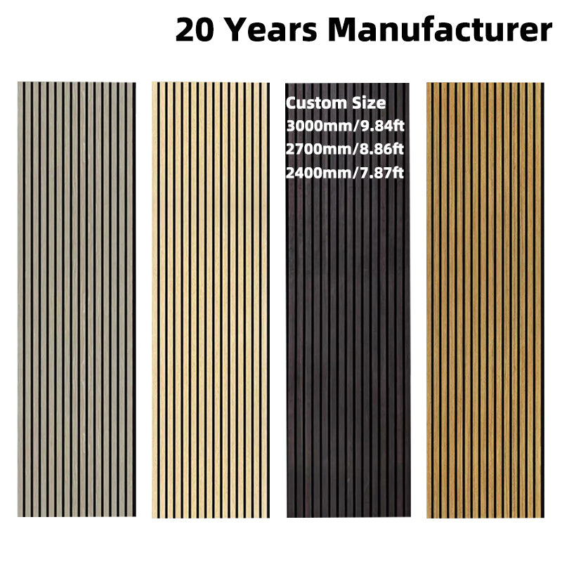 High Quality Modern Interior Decoration Formaldehyde-free MDF Soundproof Wall Panels Custom Wooden Acoustic Wall Panel-海智集-