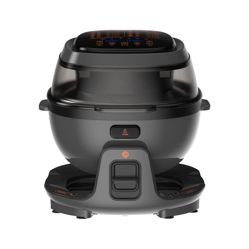 Household Smart 6L Electric Digital Control 360 degree Automatic Rotation Drum-type Design Air Fryer-海智集-