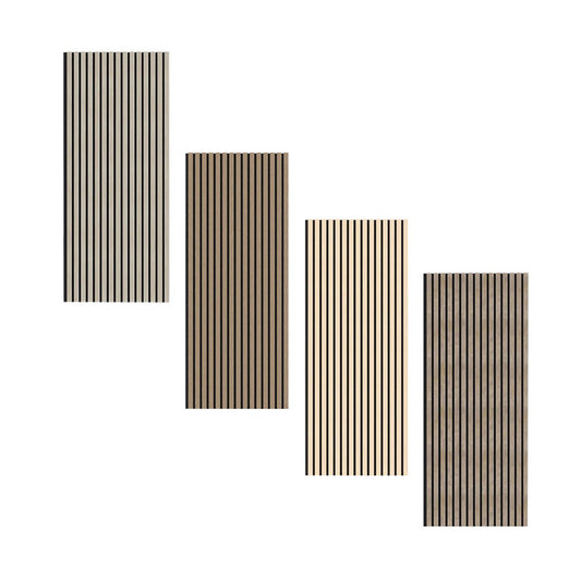 High Quality Modern Interior Acoustic Wood Wall Panel Decoration MDF Acoustic Slat Wall Panel Custom Sound Absorbing Panels-海智集-