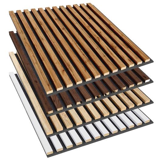 High Quality Modern Interior Custom Acoustic Wall Panels 600mmx600mm Wood Slat Decoration MDF Acoustical Panel-海智集-