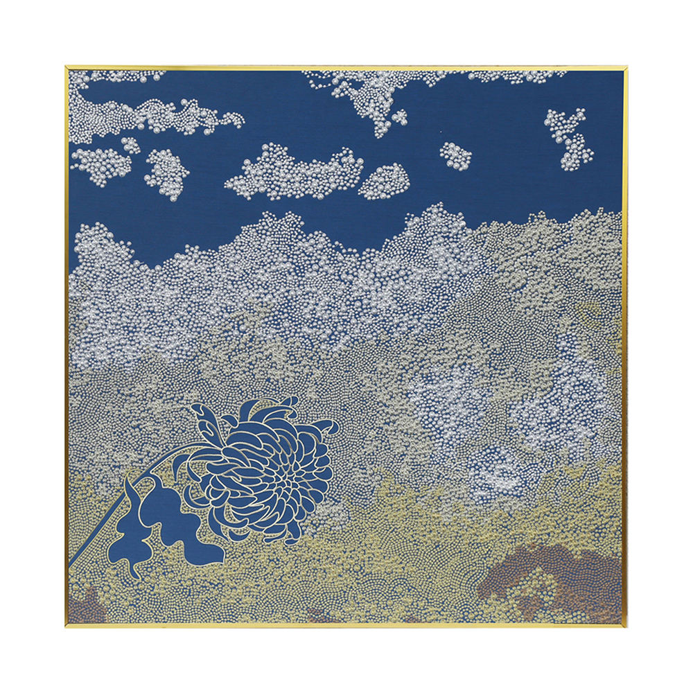Timeless Botanical Embroidery Art Painting Handcrafted Heritage Flowers with Contemporary Framing for Interior Decoration-海智集-