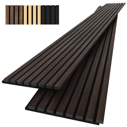 Walnut wood slat wall panels, soundproof wooden Panneau acoustic pet acoustic slat living room panels-海智集-