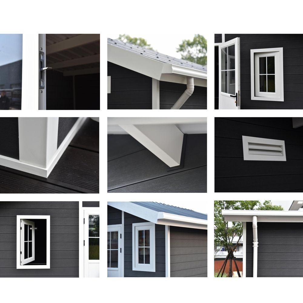 CE Certified WPC Portable Tool House for Farm Workshop Backyard Storage-海智集-