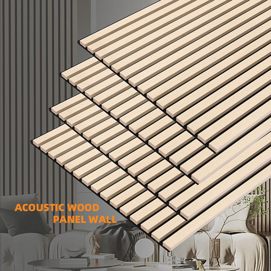 High Quality Modern Interior Studio Decoration Wooden Soundproofing Wall Panels Custom Grooved Acoustic Wall Panel-海智集-