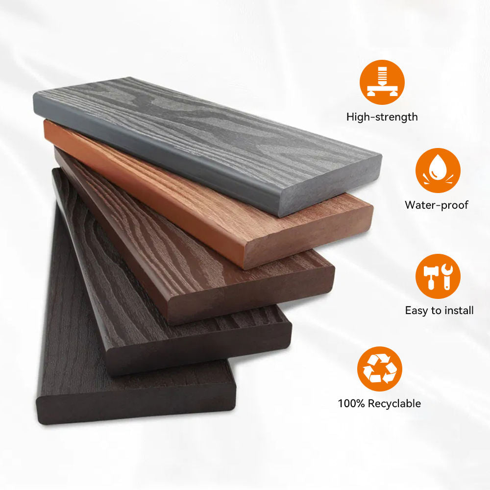 High Quality Waterproof Terrace Outdoor Flooring Wearing Wpc Decking Floor Composite Terrace WPC Outdoor Flooring-海智集-