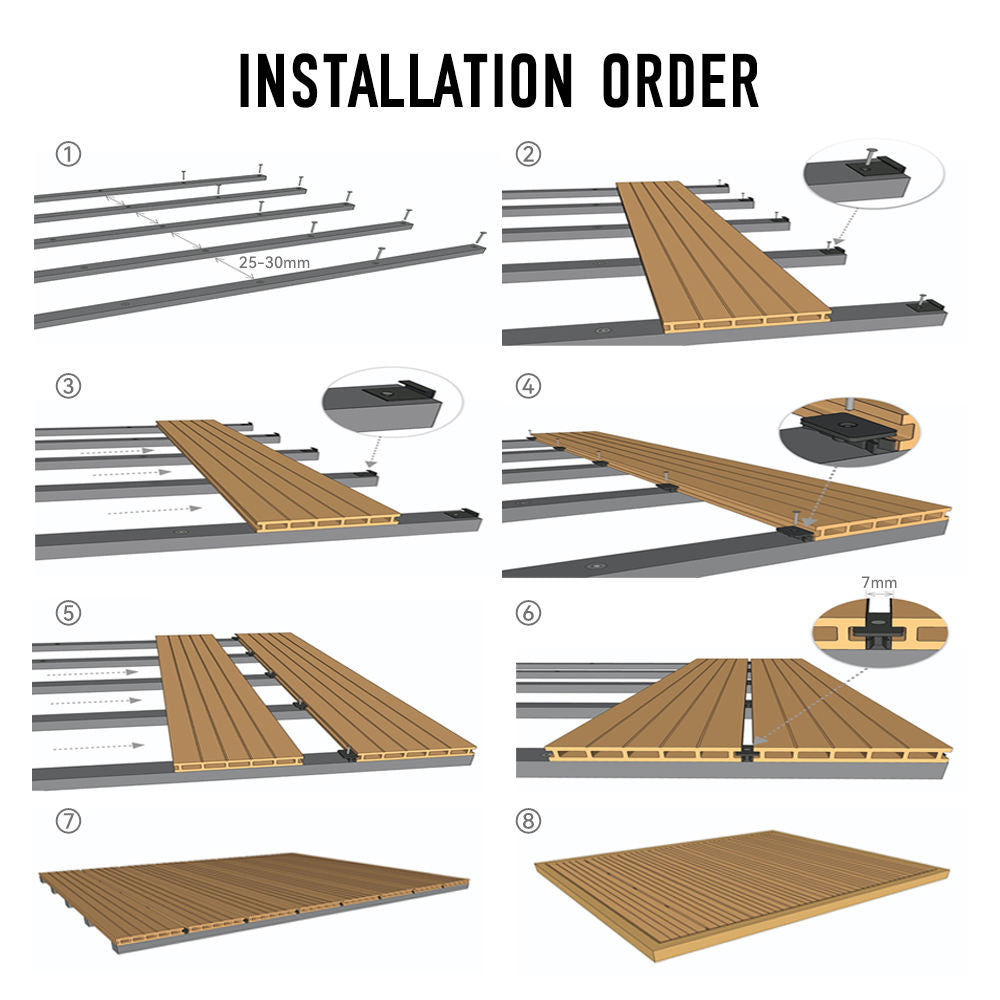 High Quality Waterproof Terrace Outdoor Flooring Wearing Wpc Decking Floor Composite Terrace WPC Outdoor Flooring-海智集-