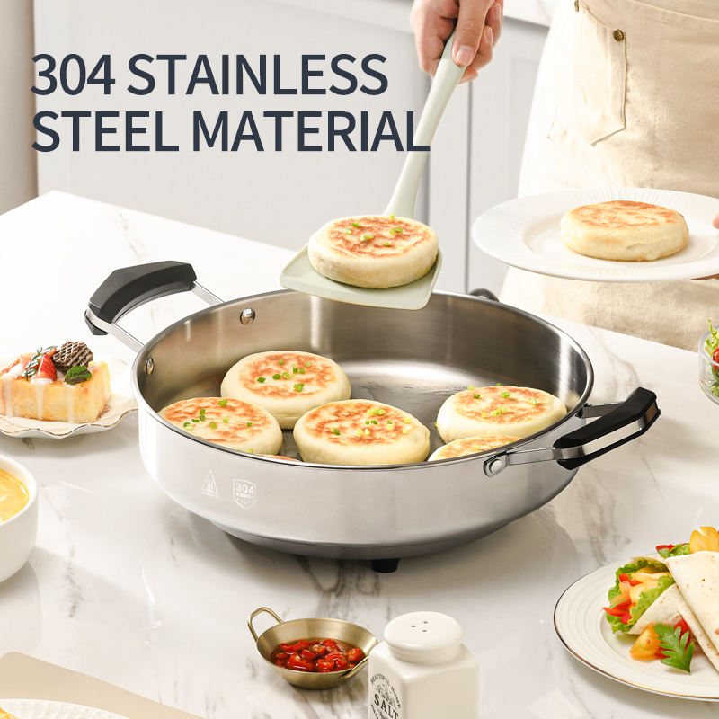 Multifunctional Electric Skillet Hot Selling Tempered Glass Aluminum Energy Saver Cooking Pot with Pan Cooker Hotpot-海智集-