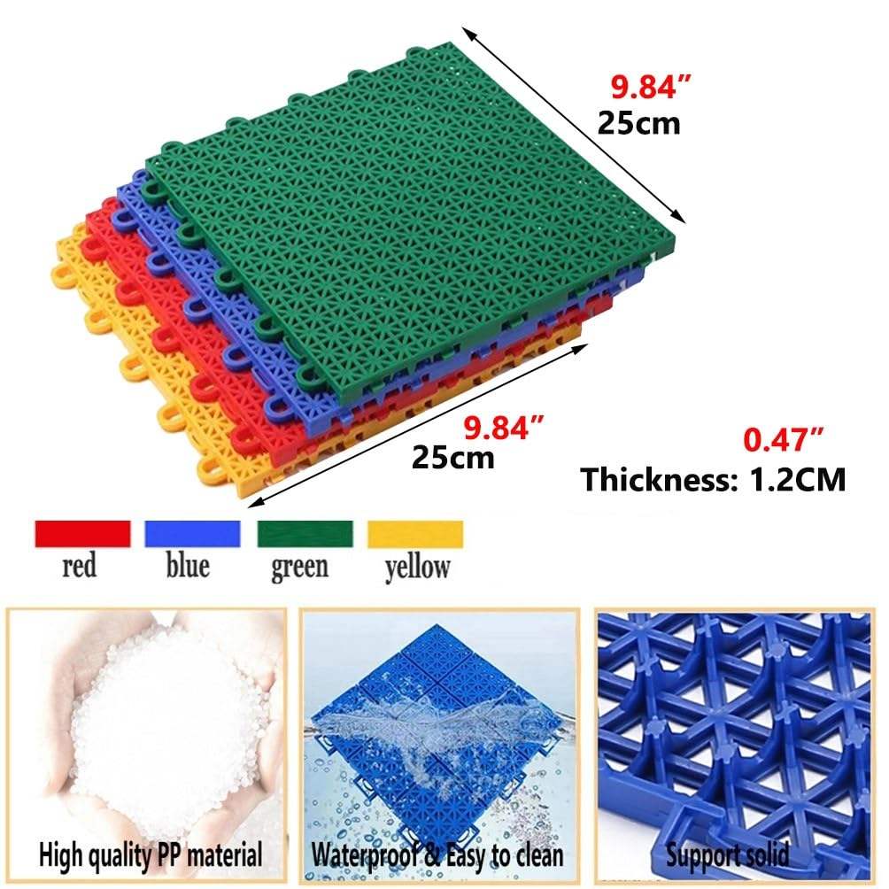 High Density DIY PP Suspended Floor UV Resistant Plastic Flooring for Playground-海智集-