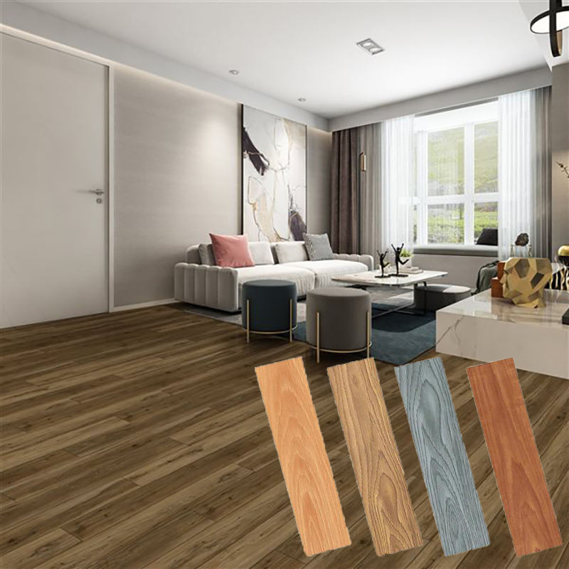 In Stock High Quality Waterproof 1220x184mm Modern SPC Flooring 4mm 5mm 6mm Thickness Custom Size Anti-slip SPC Flooring-海智集-