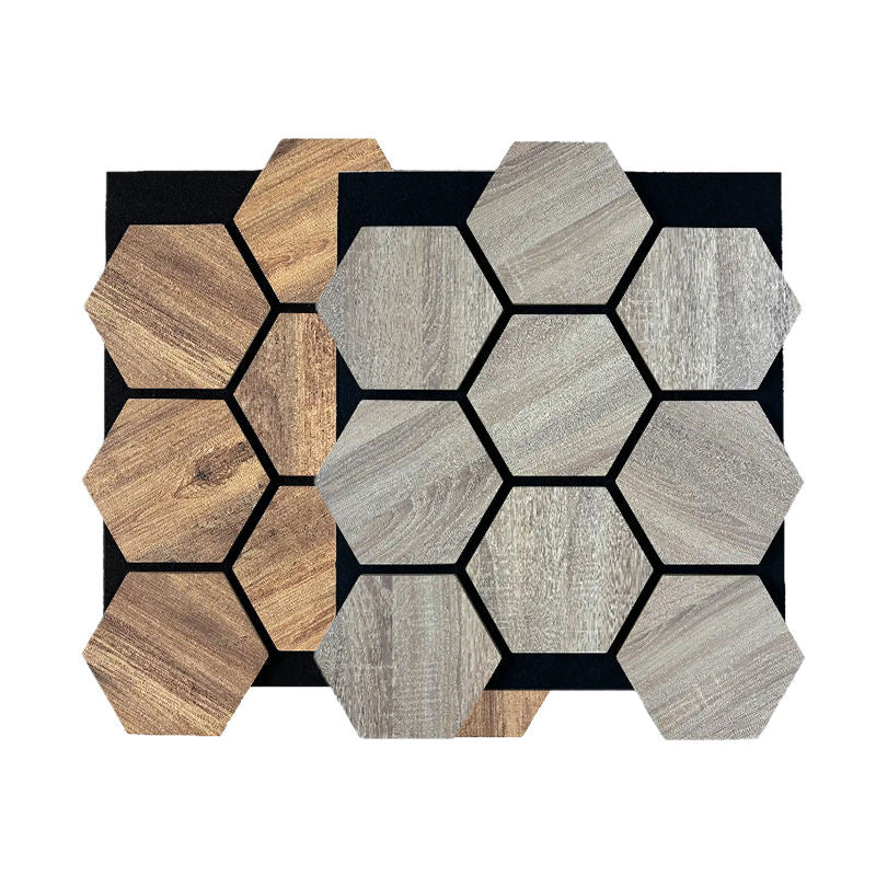 DIY Hexagonal Wooden Sound Panels Easy Install MDF Slat Wall Tiles for Custom Home and Studio Soundproofing-海智集-