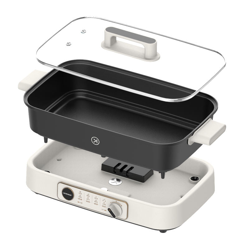 Electric Cooker Multi-Function Household Intelligent Split Electric Pot Cooker 110V 220V Dormitory Electric Hot Pot-海智集-