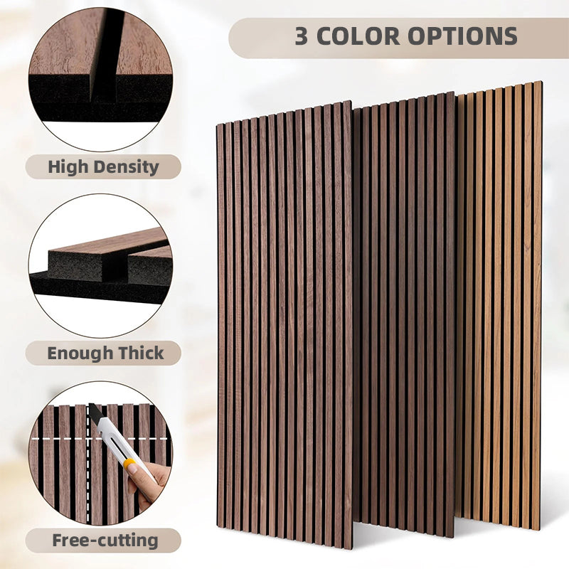 High Quality Modern Interior Studio Decoration Wooden Acoustic Panels Custom Grooved Acoustic Wall Panel-海智集-