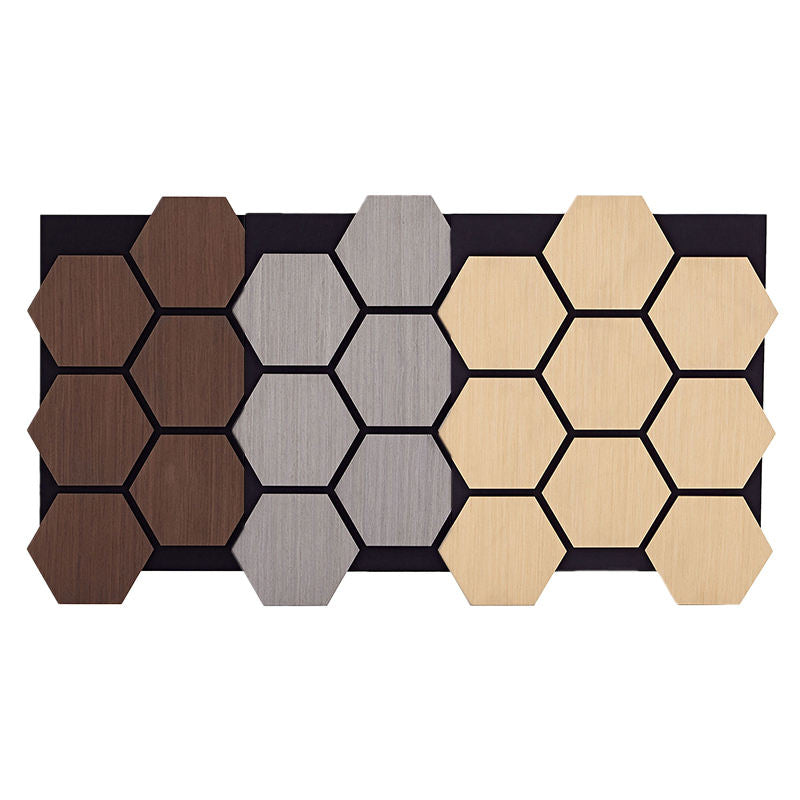 Premium Sound Absorbing Panels Hexagon Wooden Wall Tiles for Studio Apartment Decoration-海智集-