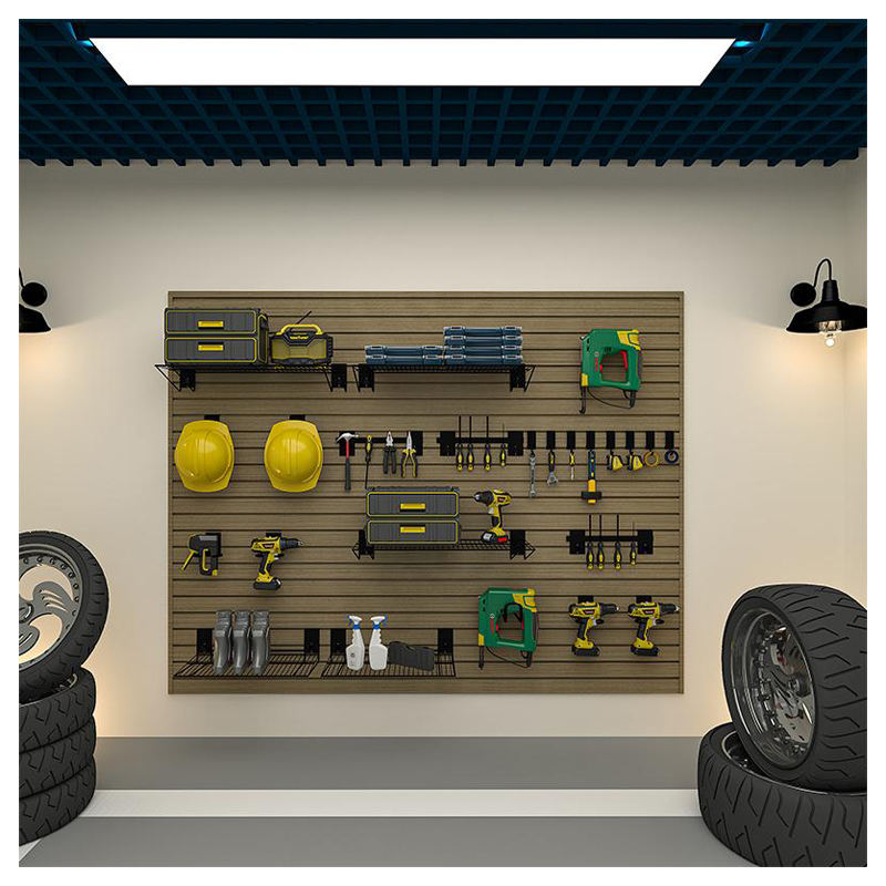 OEM Garage Home Storage Slat Wall Panels Custom Interior Wpc Wall Panell Custom Wpc Slat Wall Panels