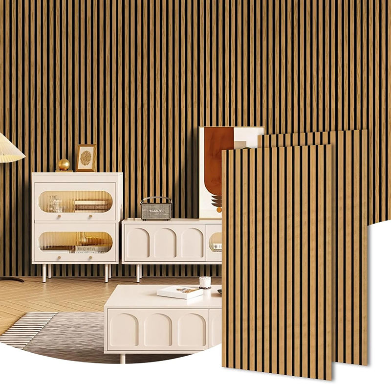 1200mmx600mm Interior Sound Proof Wall Decoration Panel Custom Modern Acoustic Wood Wall Paneling-海智集-