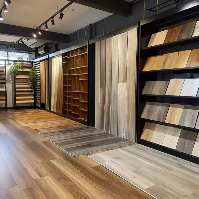 Stone Plastic Core 8mm Oak Hickory Walnut Rigid Core PVC Plastic Flooring Luxury Vinyl Planks with Underlayment-海智集-