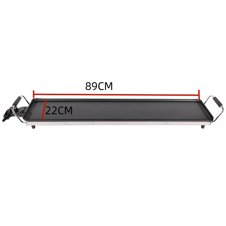Factory Popular Smokeless Aluminum 90CM Electric Grill with Detachable Self-control Thermostat for Household-海智集-