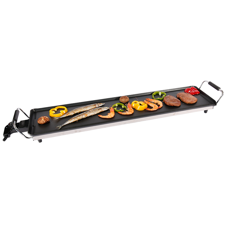 Factory Popular Smokeless Aluminum 90CM Electric Grill with Detachable Self-control Thermostat for Household-海智集-