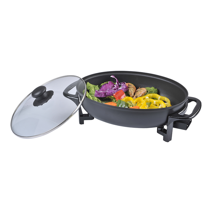 Multifunction Electric Cooking Pot Aluminum Cooking Cooker Marble Self Heating Pot for Sale Customized Logo OEM Grey 220-海智集-
