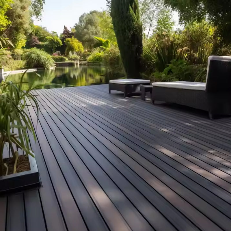 Bamboo Garden Pvc Composite Outdoor Flooring Patio Plastic Wood Wpc Decking Board Tiles-海智集-