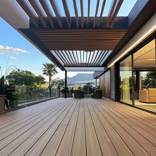 Co-extrusion 3d Morden Exterior Outdoor Wpc Wall Panel Wall Cladding-海智集-