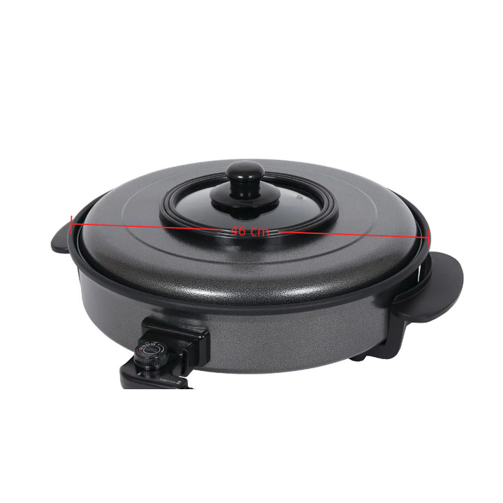 Popular Electric Wok Cooker Non Stick Electric Frying Pan with Lid Aluminum Electric Skillet Pot for Sale-海智集-