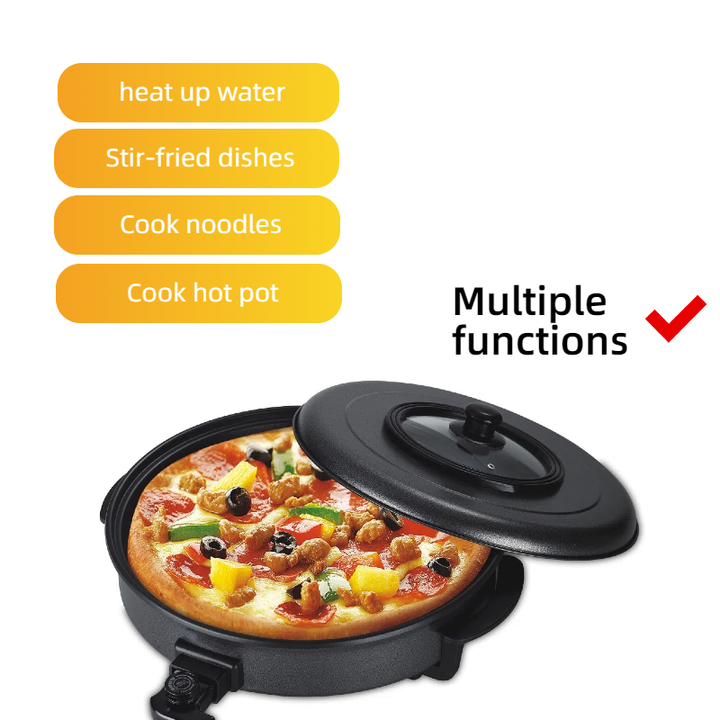 Popular Electric Wok Cooker Non Stick Electric Frying Pan with Lid Aluminum Electric Skillet Pot for Sale-海智集-