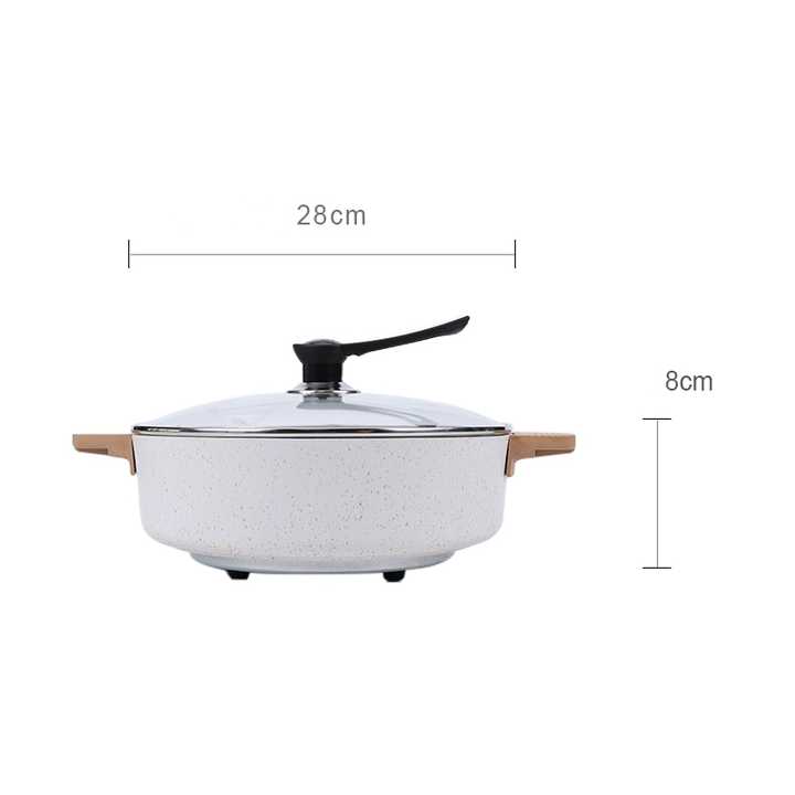 High Quality an Best Small Electric Wok Top Stove for Electric Glass OEM Stainless Steel Tempered Glass White Round GRILL PF 220-海智集-