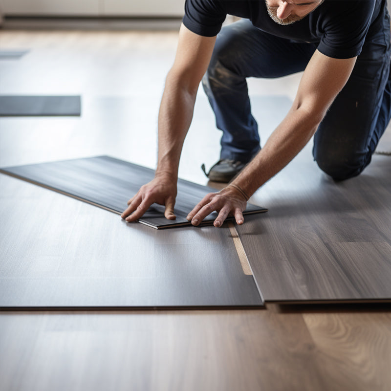 Waterproof Wood Grain 5mm 4mm Pvc Click Lock Spc Lvp Vinyl Plank Luxury Vinyl Flooring with IXPE Piso Skirting-海智集-