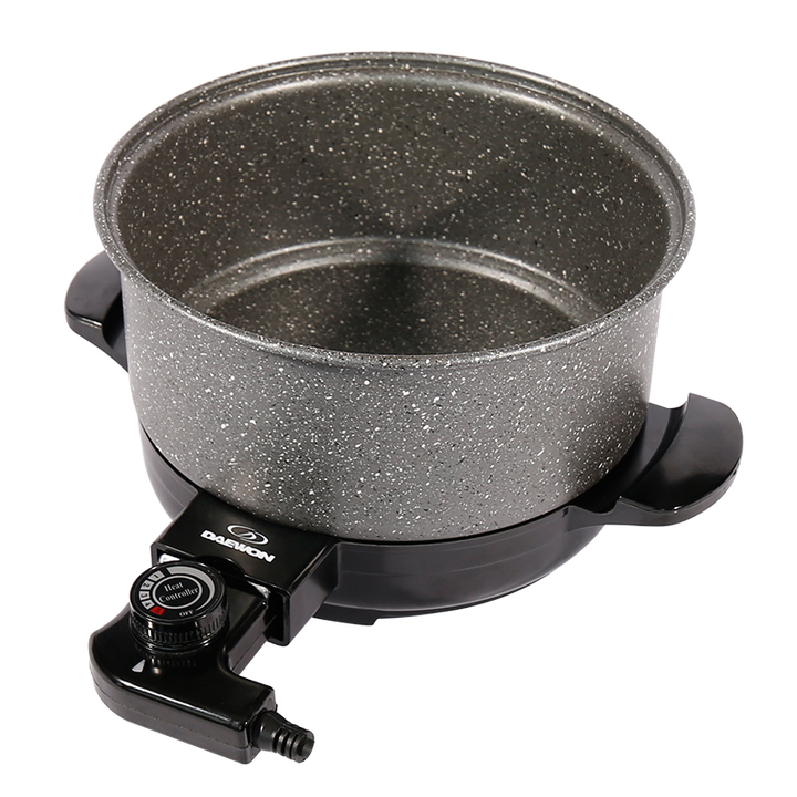 XH-3423 Multifunction Electric Cooking Pot Aluminum Cooking Cooker Marble Self Heating Pot for Sale Customized Logo OEM Grey 220-海智集-