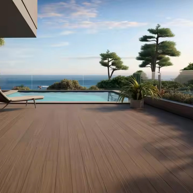 New Design Style Wood Plastic Composite Co-extrusion Decking WPC Flooring Outdoor for Garden Swimming Pool WPC Decking Boards-海智集-